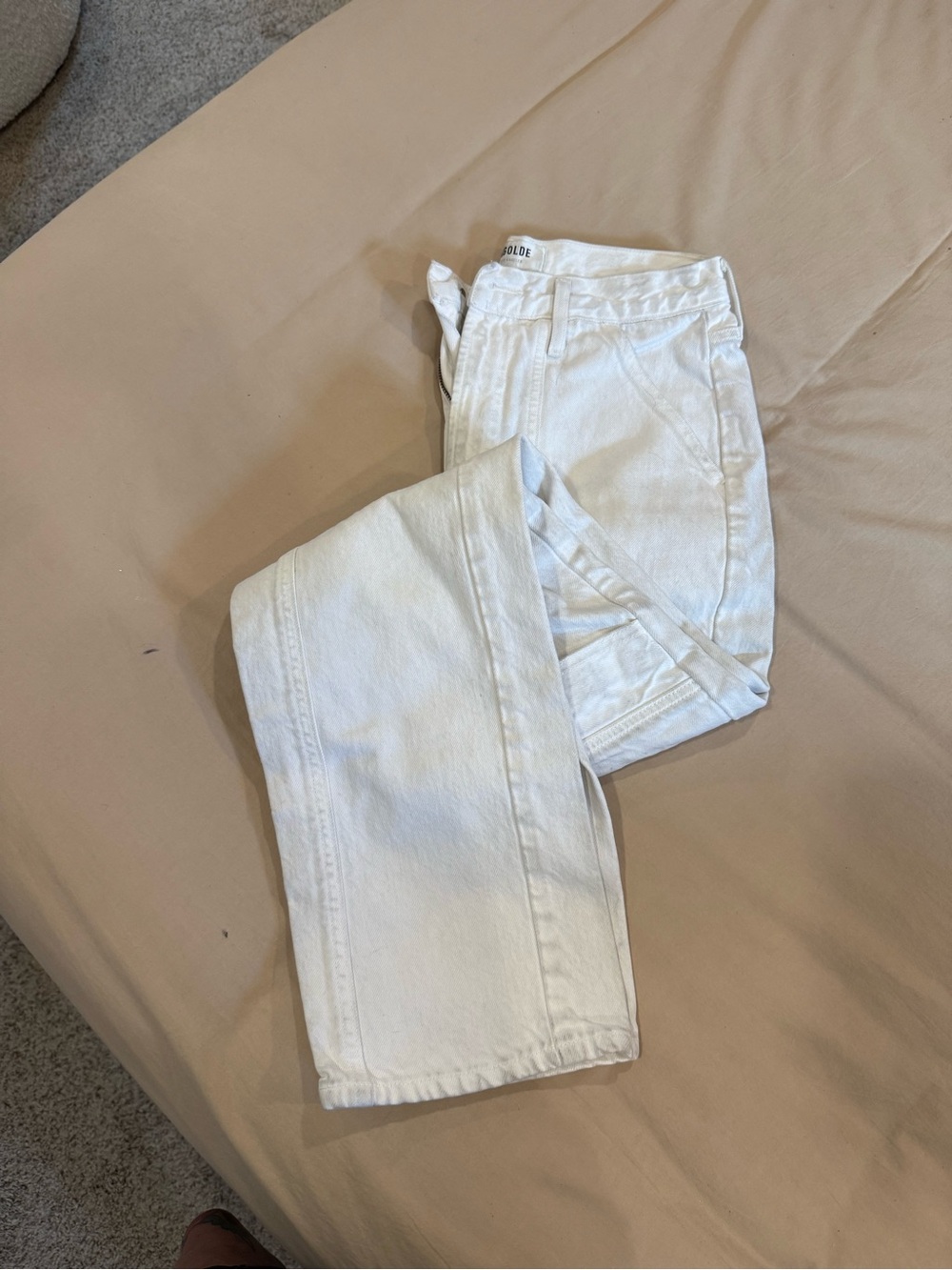 AGOLDE White Straight-Leg Jeans for Women